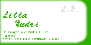 lilla mudri business card